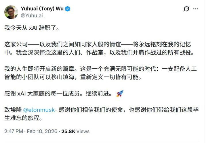 马斯克旗下xAI面临联合创始人离职潮 11名创始人仅剩2人在岗