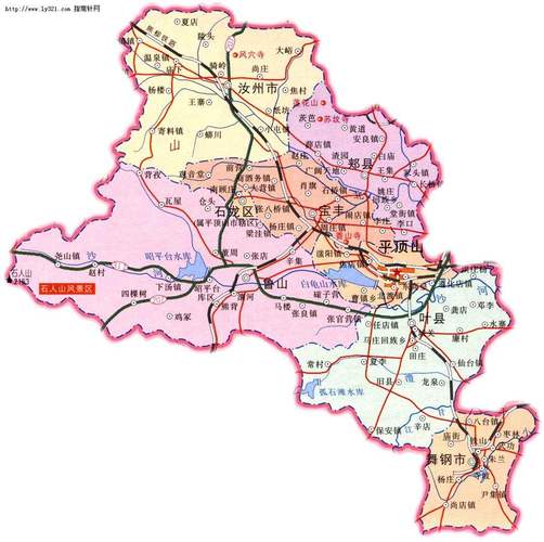 郏县地图(郏县地图乡镇村庄地图)