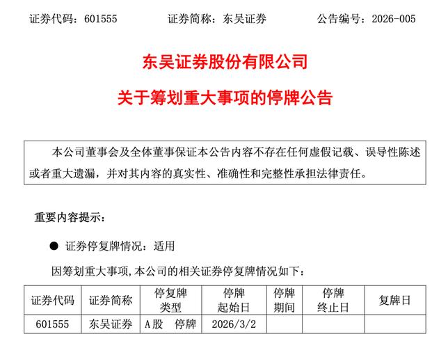 预案出炉！东吴证券拟收购东海证券83.77%股权，下周一复盘