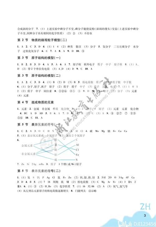 八年级下科学作业本答案（2021八下科学作业本答案）