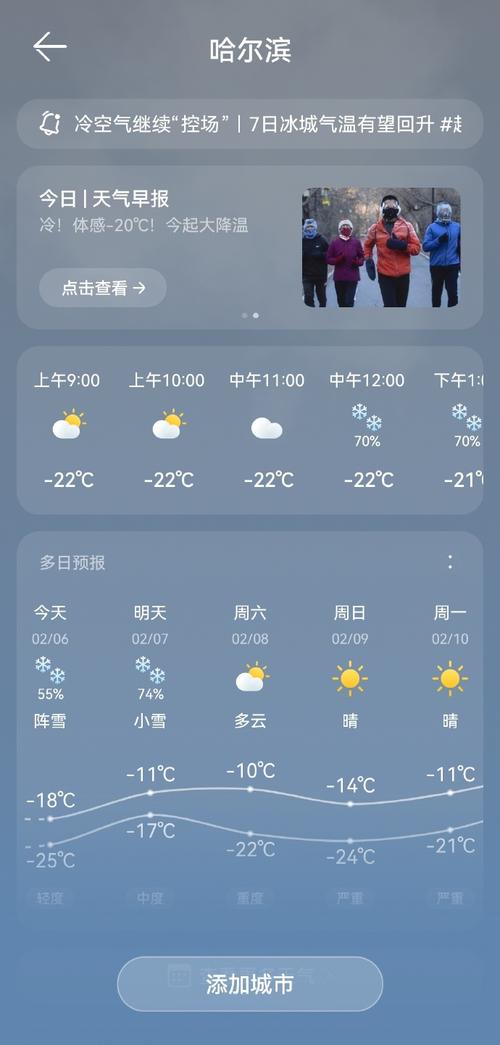 哈尔滨天气预报15天（哈尔滨天气预报15天查询百度一下）